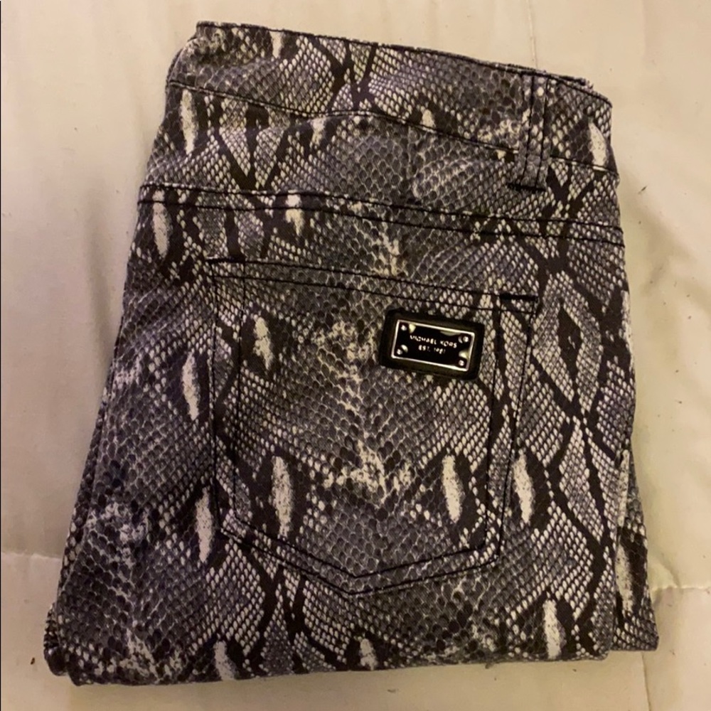 Michael Kors Snakeskin Skinny Jeans